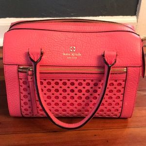 Bright pink Kate Spade laser cut bag!